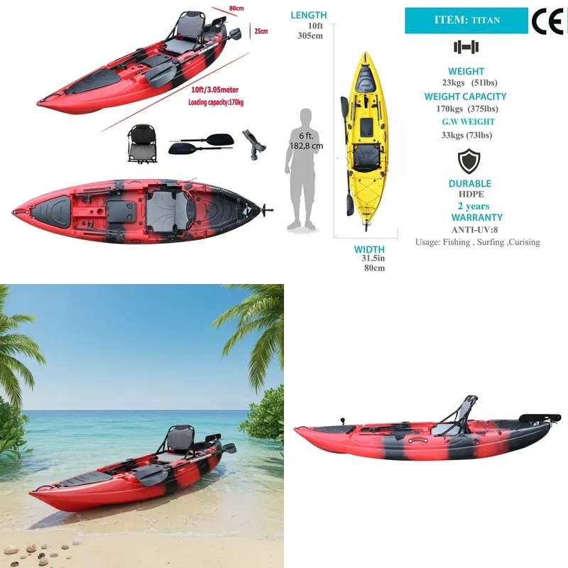 Fishing Kayak Sit In - Kayak Pancing Duduk Tunggal 10 kaki