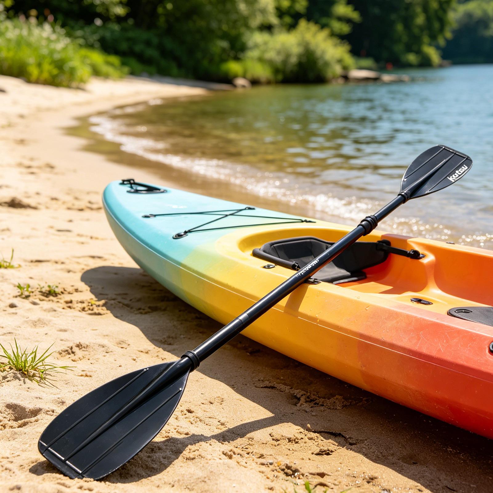 Fishing Kayak Anchor - Dayung Kayak Serat Karbon 2-Bagian, Ringan,