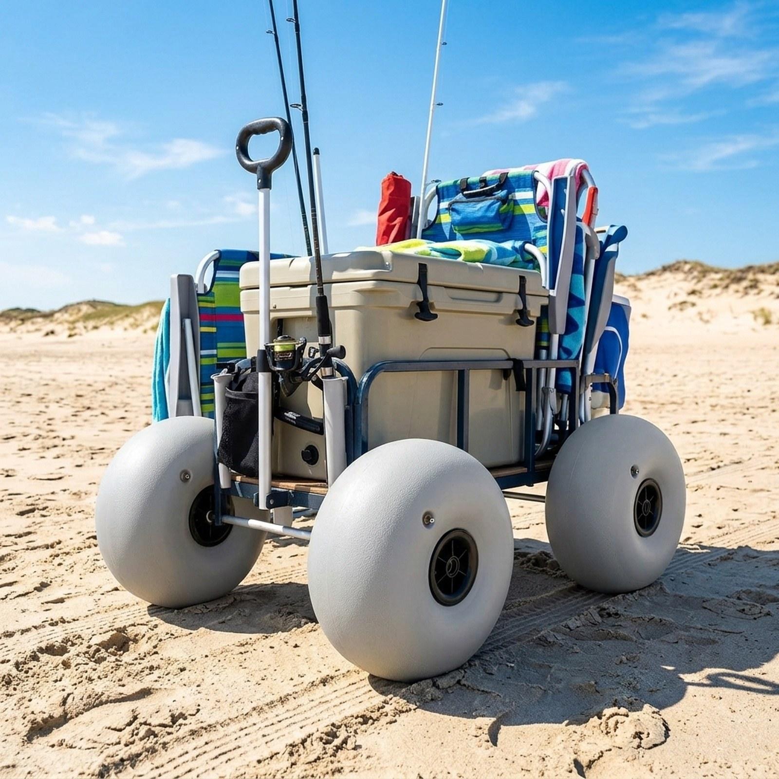 Fishing Kayak Cart - Roda Kereta Pantai 16 Inci Ban
