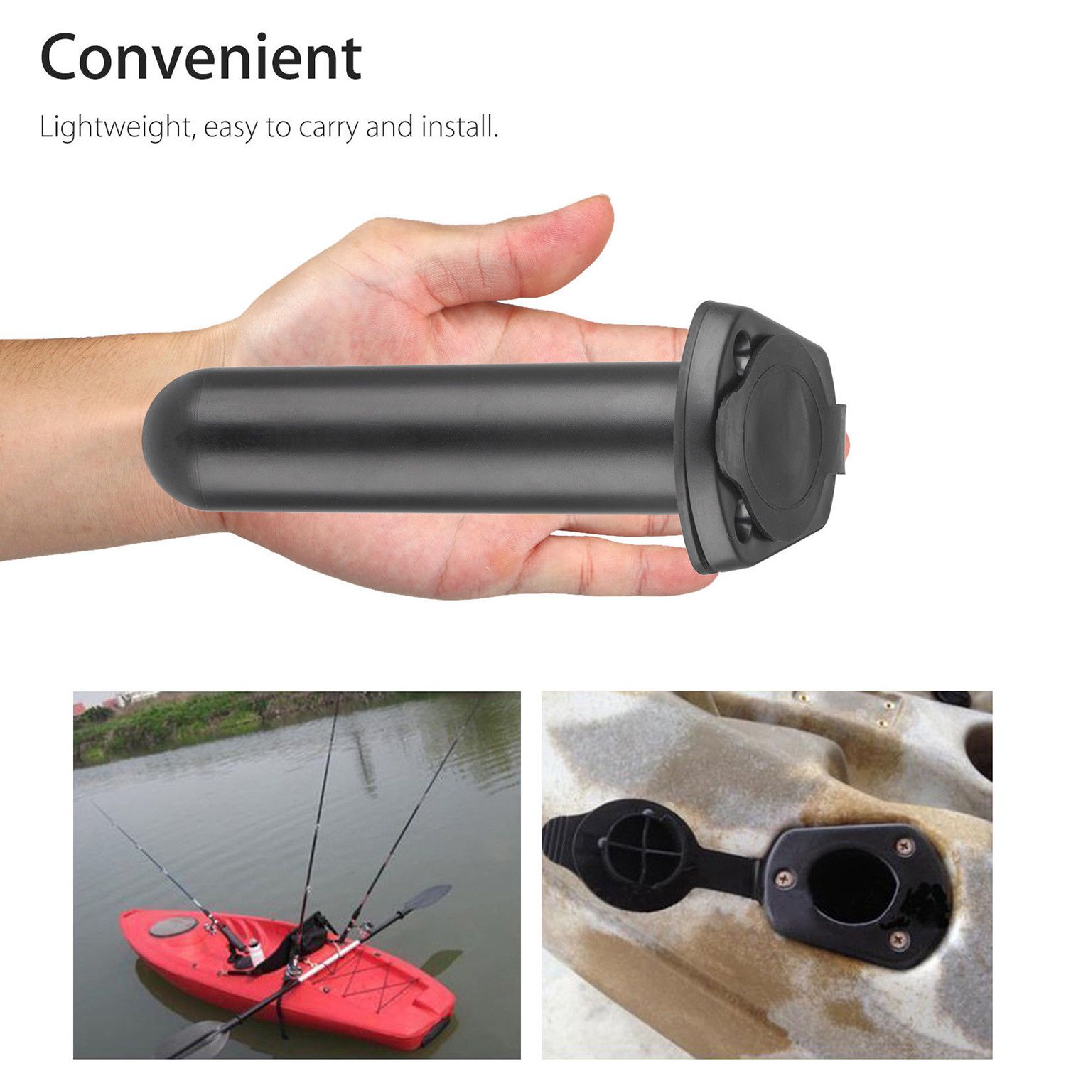 ABME 1 Buah Braket Penyangga J - Fishing Kayak Rod Holder ulasan dan harga